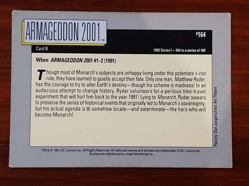 DC Great Battles 164, Armageddon 2001