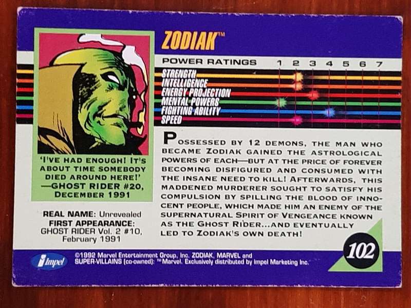 Marvel Super-Villains 102, Zodiak