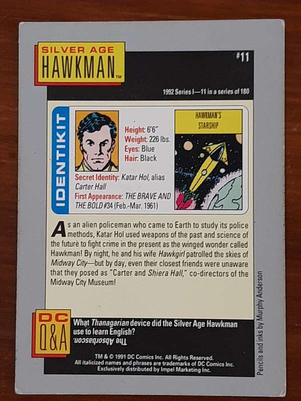 DC Hero Heritage 11, Silver Age Hawkman