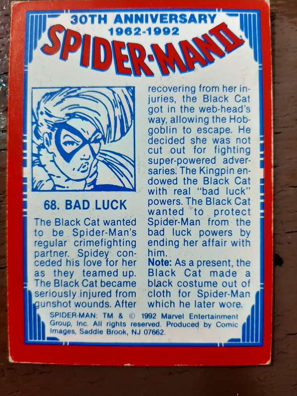 30th anniversary Spider-Man 2 #68, Bad luck