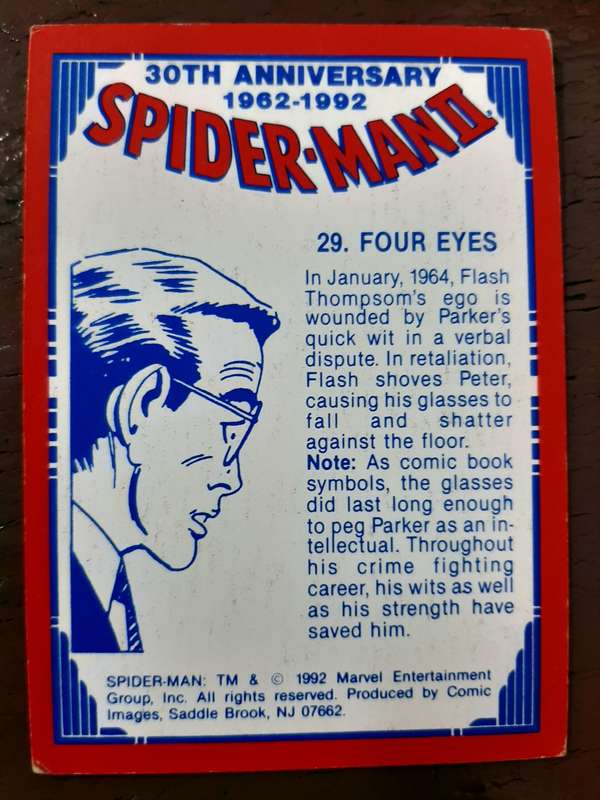 30th anniversary Spider-Man 2 #29, Four eyes
