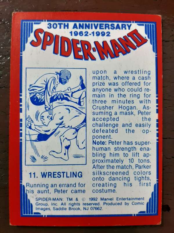 30th anniversary Spider-Man 2 #11, Wrestling