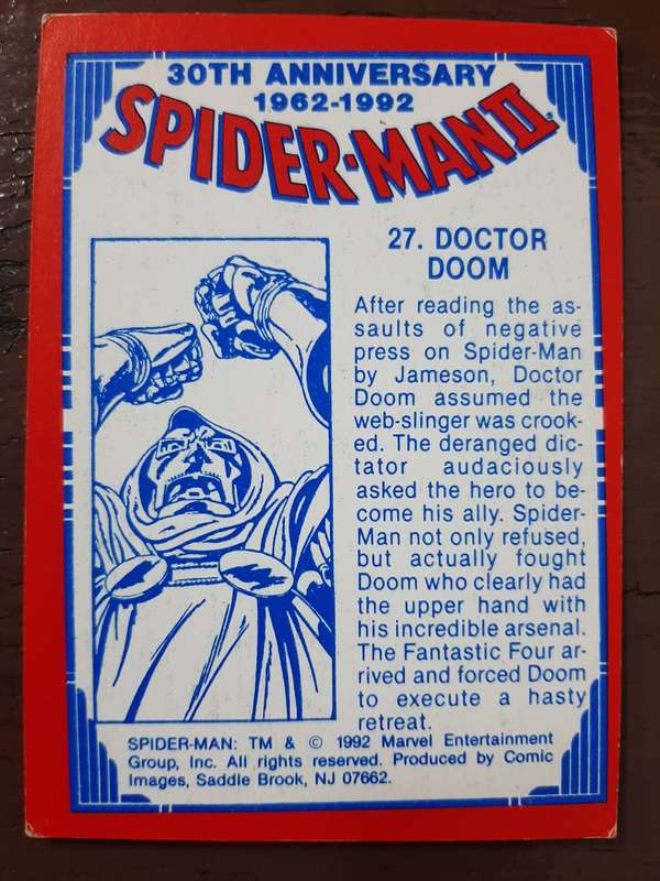 30th anniversary Spider-Man 2 #27, Doctor Doom