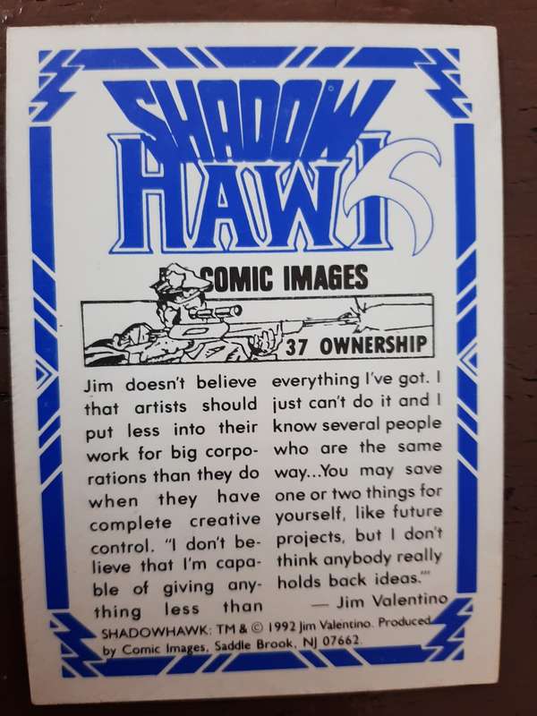 Shadow Hawks #37, Ownership