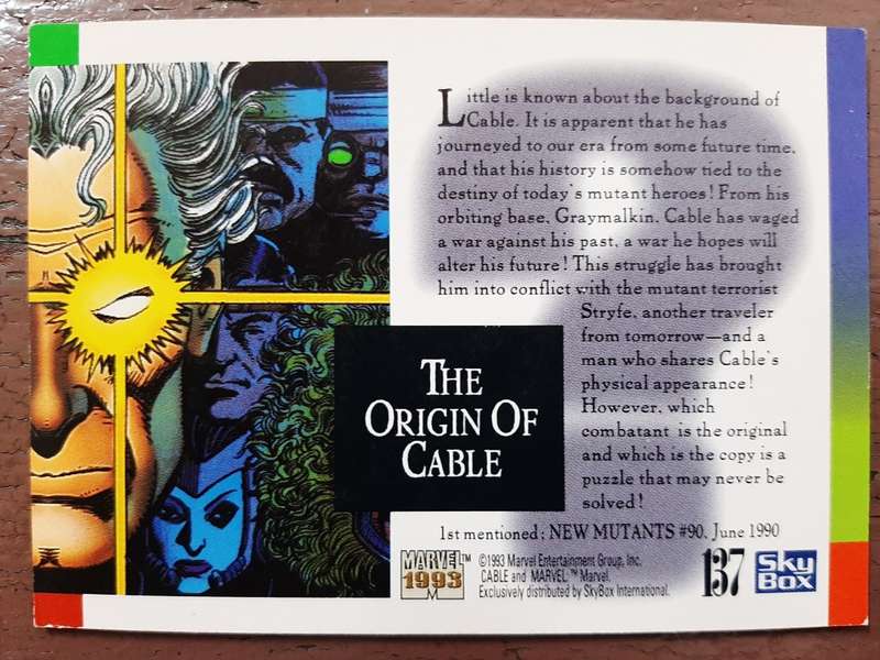 Unsolved mysteries of the Marvel Universe #137, The origin of Cable