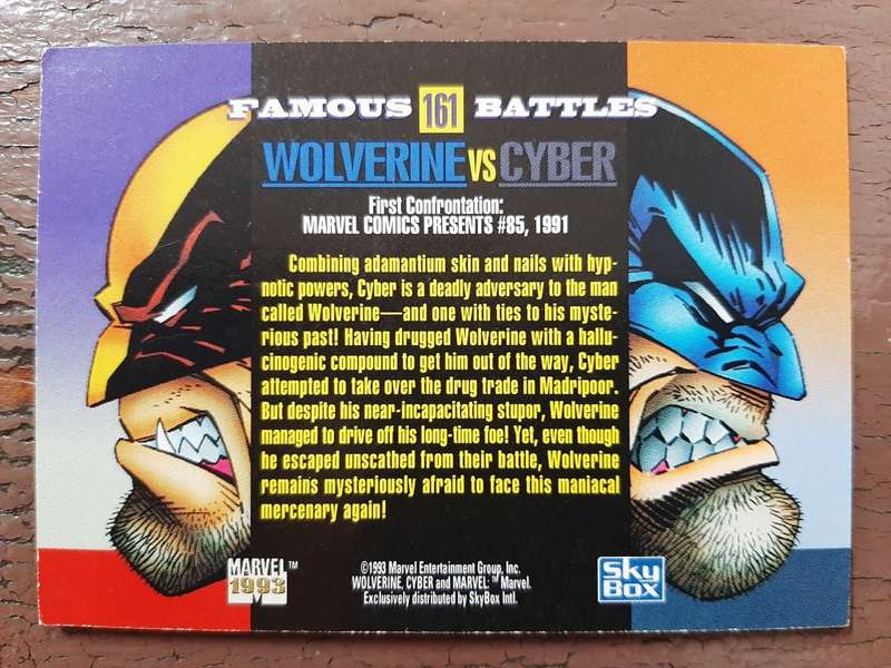 Marvel Famous Battles #161, Wolverine vs Cyber