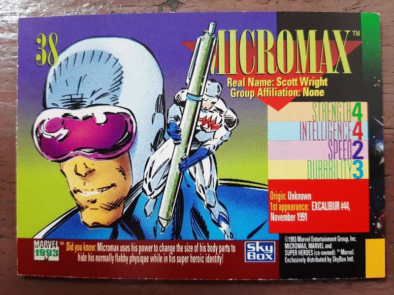 Marvel 1993 Super Heroes #38, Micromax