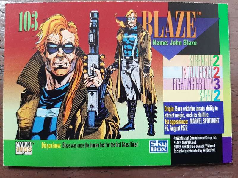 Marvel 1993 Super Heroes #103, Blaze