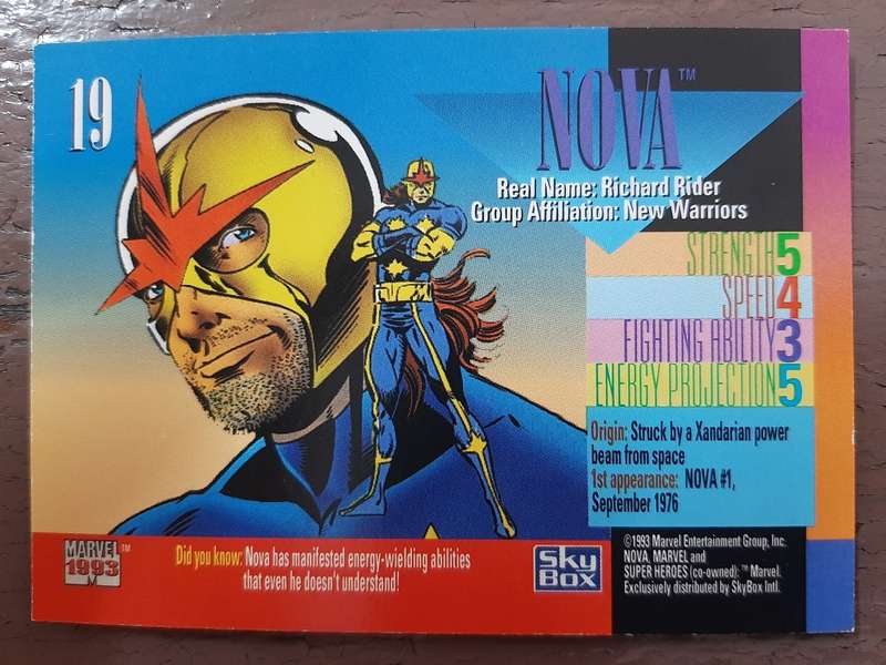 Marvel 1993 Super Heroes #19, Nova