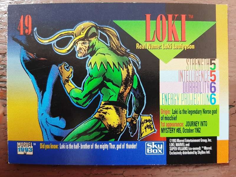 Marvel 1993 Super Villians #49, Loki