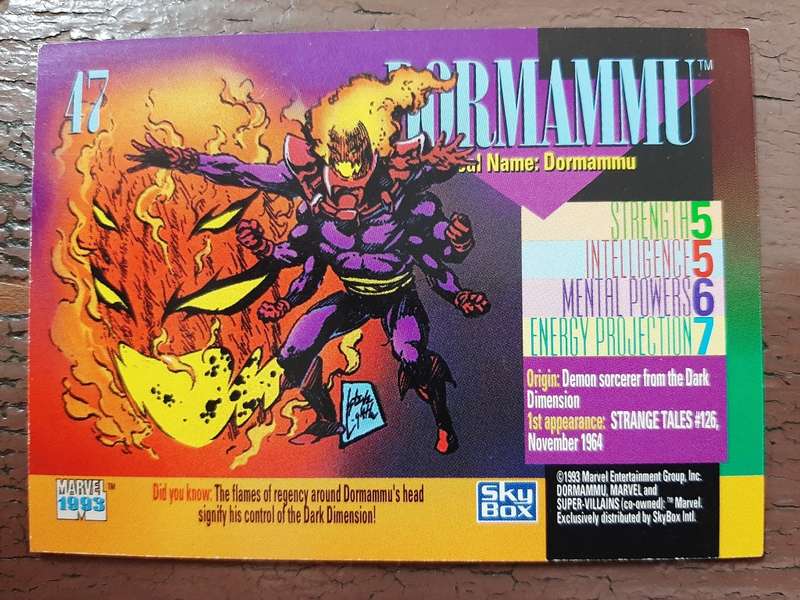 Marvel 1993 Super Villians #47, Dormammu