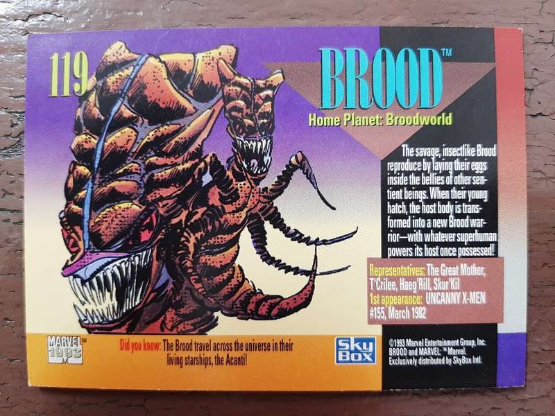 Marvel 1993 Alien races #119, Brood