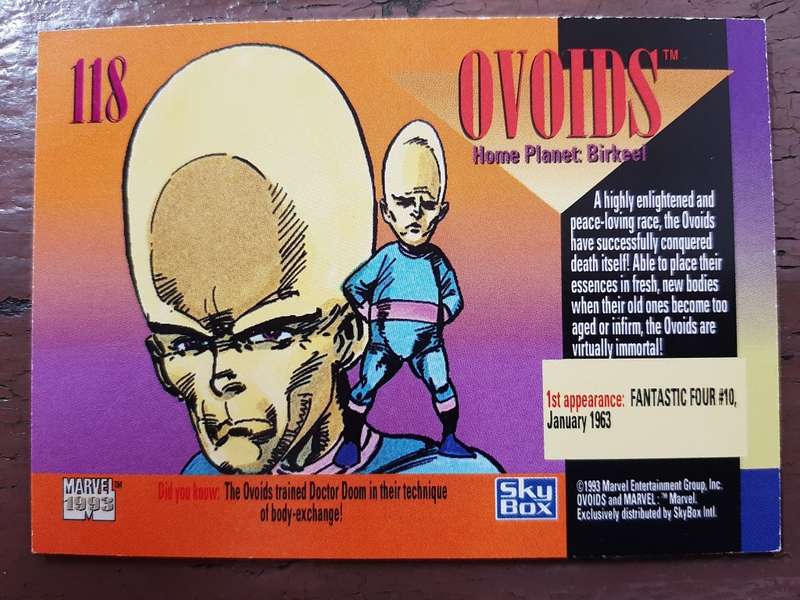 Marvel 1993 Alien races #118, Oviods