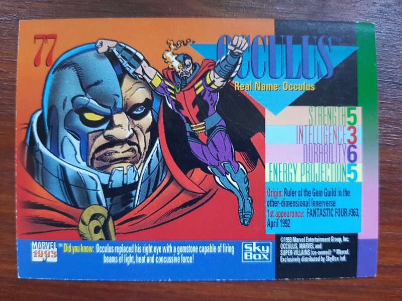 Marvel 1993 Super Villians #77, Occulus