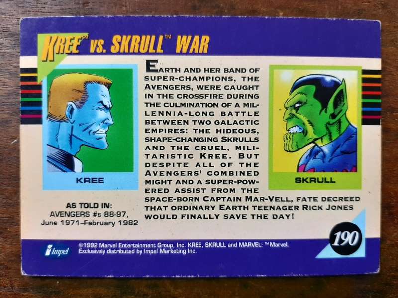 Marvel 1992 Wars #190, Kree vs. Skrull War