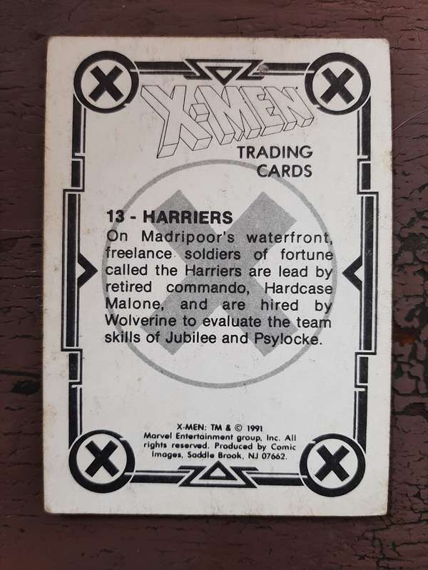 X-Men Trading Cards #13, Harriers