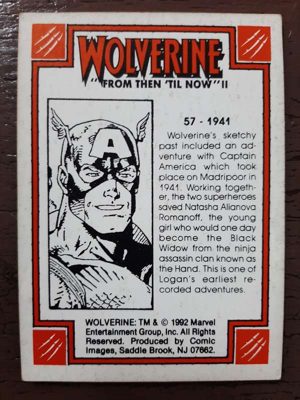 Wolverine `From then `til now` #57, 1941