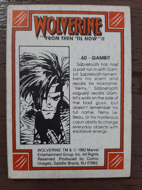 Wolverine `From then `til now` #60, Gambit