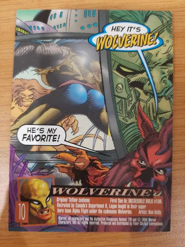 Fleer-Ultra X-Men Department H #10, Wolverine