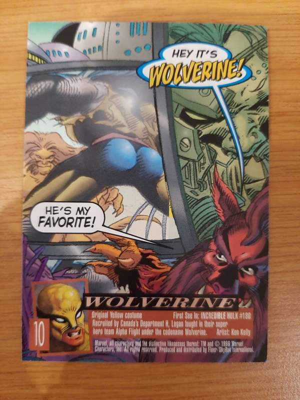 Fleer-Ultra X-Men Department H #10, Wolverine