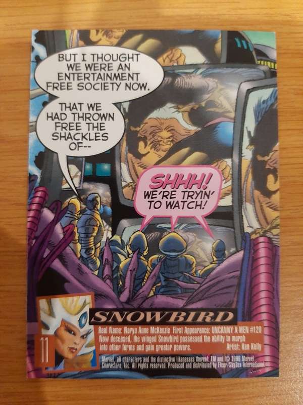 Fleer-Ultra X-Men Department H #11, Snowbird