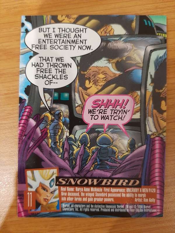 Fleer-Ultra X-Men Department H #11, Snowbird