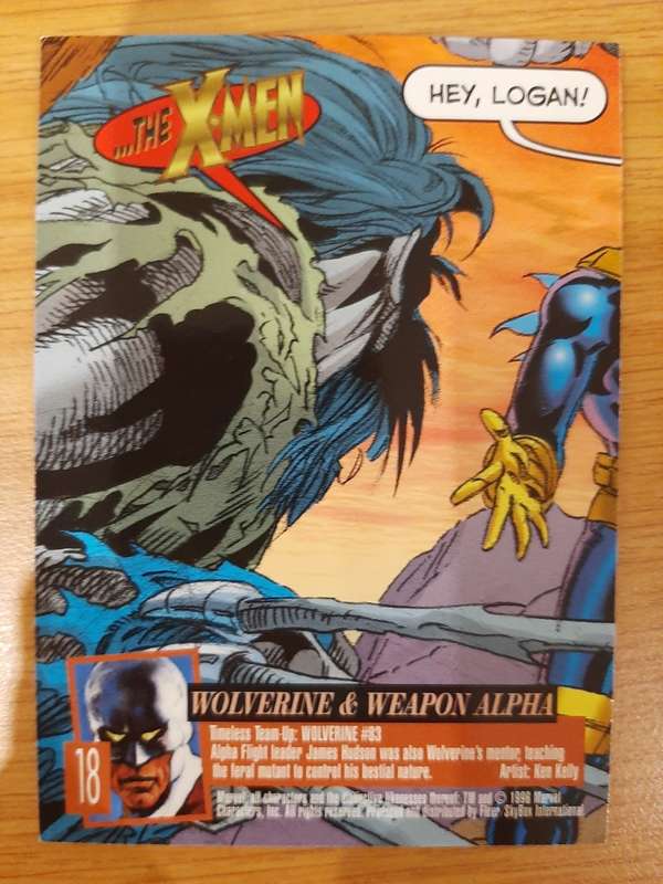 Fleer-Ultra X-Men Department H #18, Wolverine and Weapon Alpha