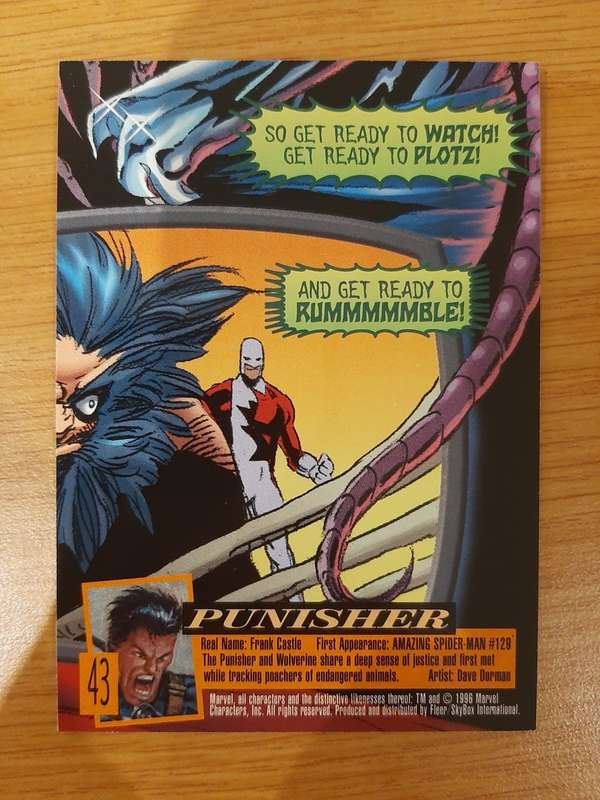 Fleer-Ultra X-Men Allies #43, Punisher