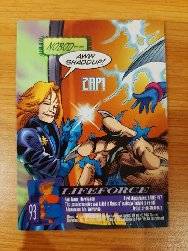 Fleer-Ultra X-Men Savage Beast #93, Life Force