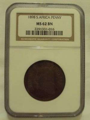 1898 Bronze Penny NGC graded MS62BN