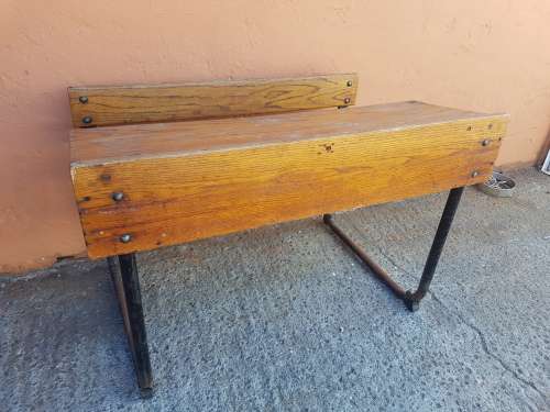 Oak Dubble Seater School Bench - 1940's