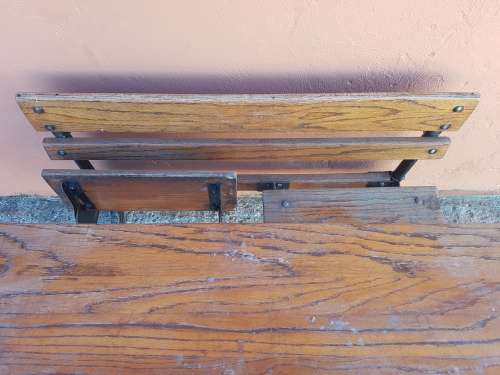Oak Dubble Seater School Bench - 1940's