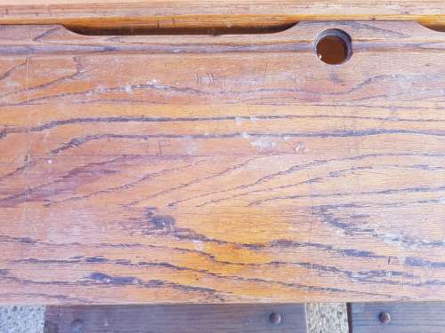 Oak Dubble Seater School Bench - 1940's