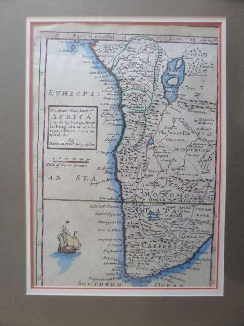 South West Part of  Africa by Herman Moll