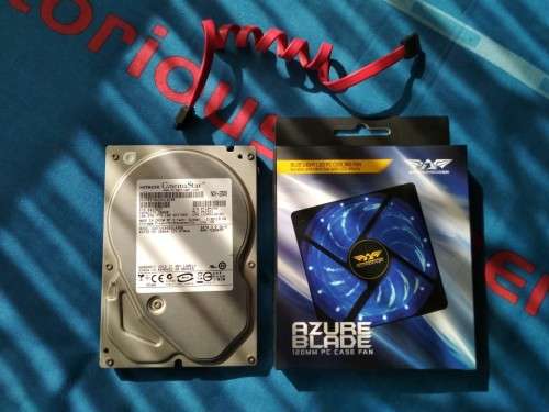 500GB HDD + 120MM Case Fan + Sata Cable