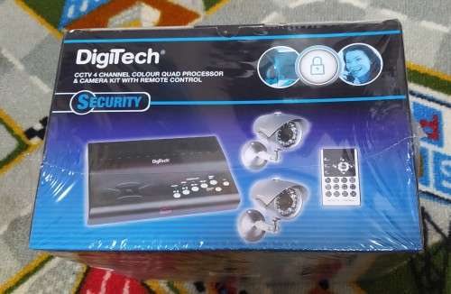 DigiTech 4 Channel CCTV Kit (Processor, 2 x Cameras, Cables, Remote Control, PSU)
