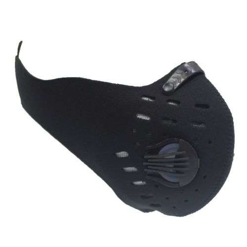 Neoprene Dual Valve Respirator Washable and Reusable - Black