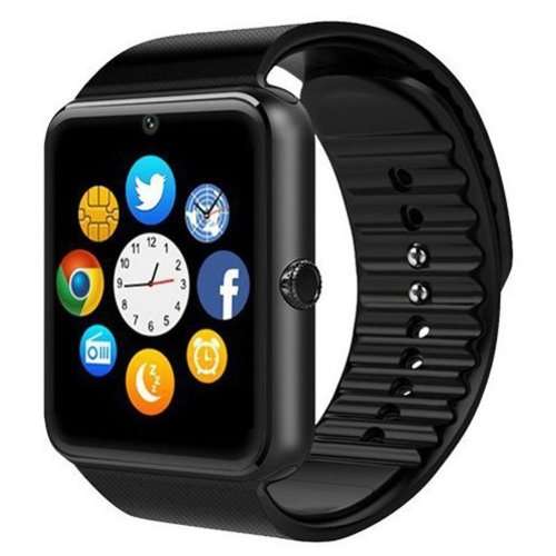 GT08 Smart Watch With Sim Slot - Black