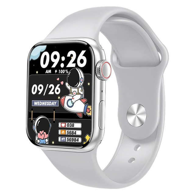 fk79 Smart watch With Bluetooth call,heart rate monitior silver