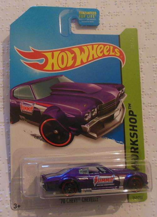 HOT WHEELS LONG CARD 1970 CHEVY CHEVELLE