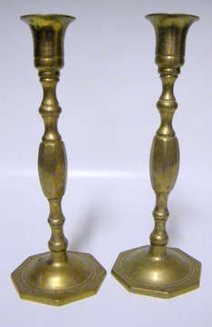 2 Solid Brass Candle Stick Holders