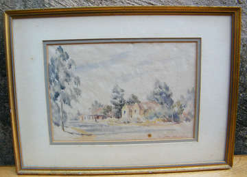 Original Water color painting, signed by the artist and framed behind glass