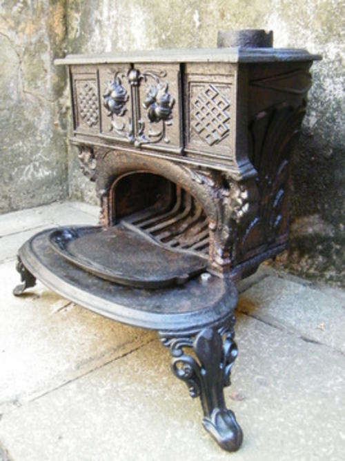 Queen Anne Cast Iron Wood Burning Stove - Falkirk No 6 - Beautiful, RARE!