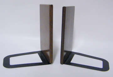 Wood and Metal Bookends