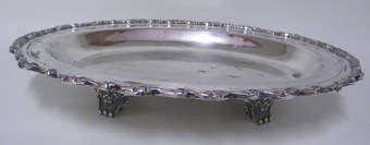 Footed Oval Dish with very ornate and solid rim - Just Beautiful!