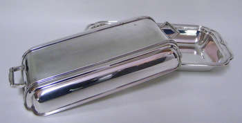 Stunning Rectangular Entree dish with Cover - Quality!