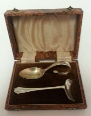 Vintage Christening Set in original Presentation Case