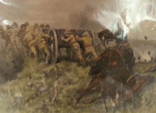 Africana Print: Saving an Ammunition Wagon - during Attach on Vaal Krantz (1900)
