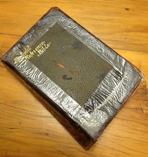 ***104 Yrs Old*** Leather Covered BIBLE published in 1908.