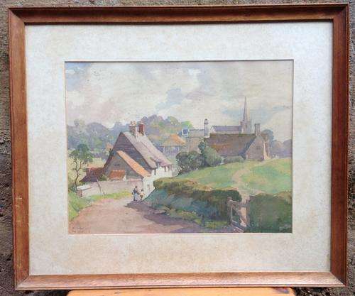 **R3000+** Frank Neville - Vintage Watercolour by this listed artist in good condition, framed
